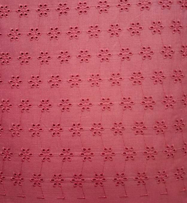 Blush Pink colour Shade Embroidered Cotton Heavy Hakoba Fabric