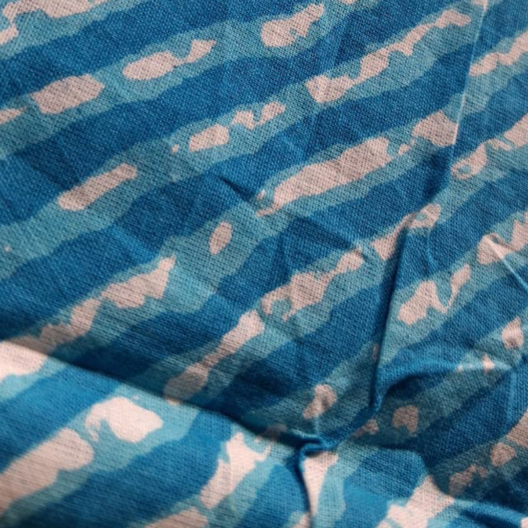 Blue with white shade Printed Cotton Fabric