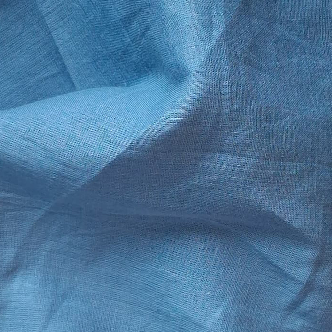Dark Blue Mul-Mul Plain Cotton Fabric