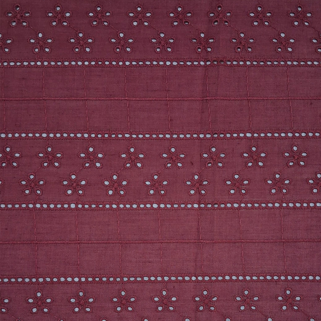 Embroidered Cotton Hakoba Fabric - 05