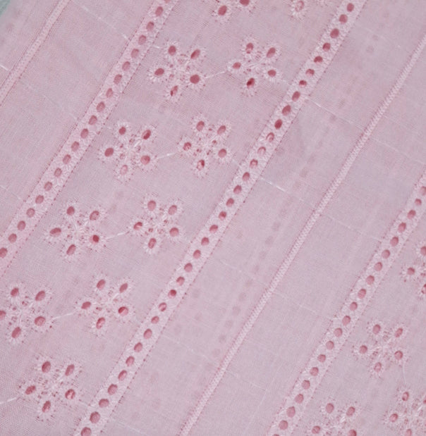 Embroidered Cotton Hakoba Fabric - 05