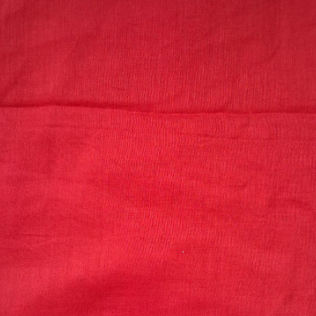 Red Mul-Mul Plain Cotton Fabric
