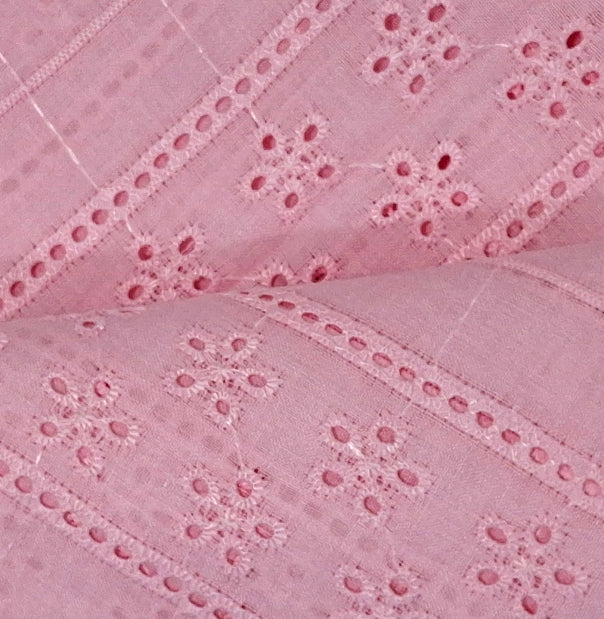Embroidered Cotton Hakoba Fabric - 05