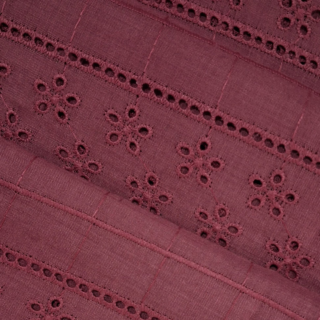 Embroidered Cotton Hakoba Fabric - 05