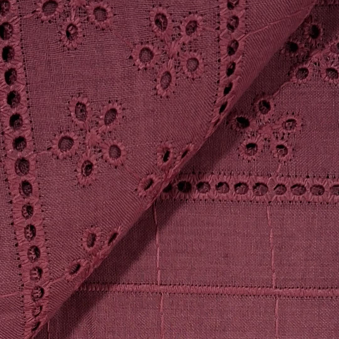 Embroidered Cotton Hakoba Fabric - 05