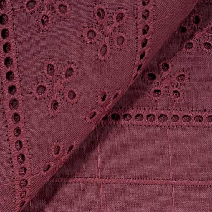 Embroidered Cotton Hakoba Fabric - 05