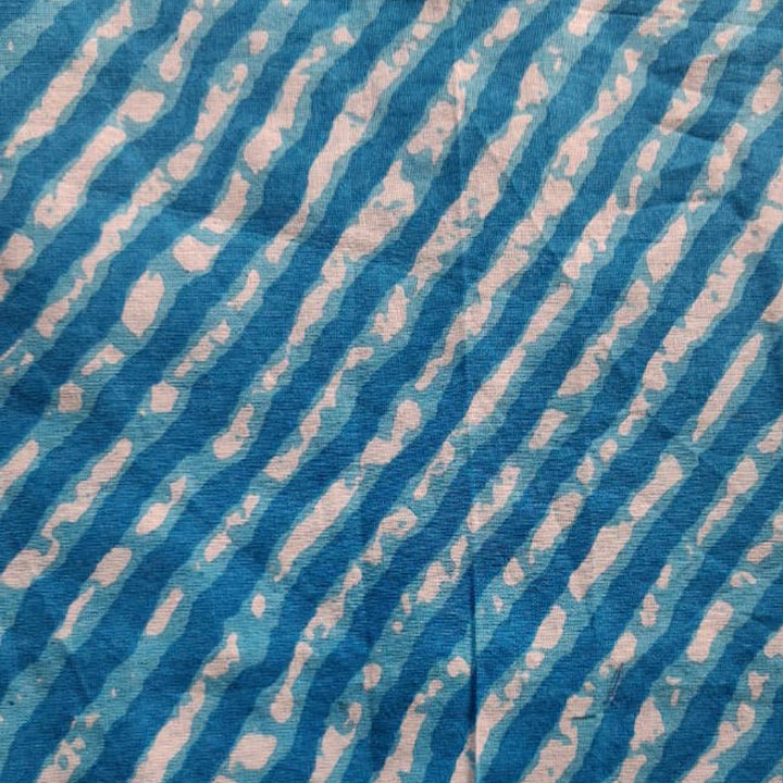 Blue with white shade Printed Cotton Fabric