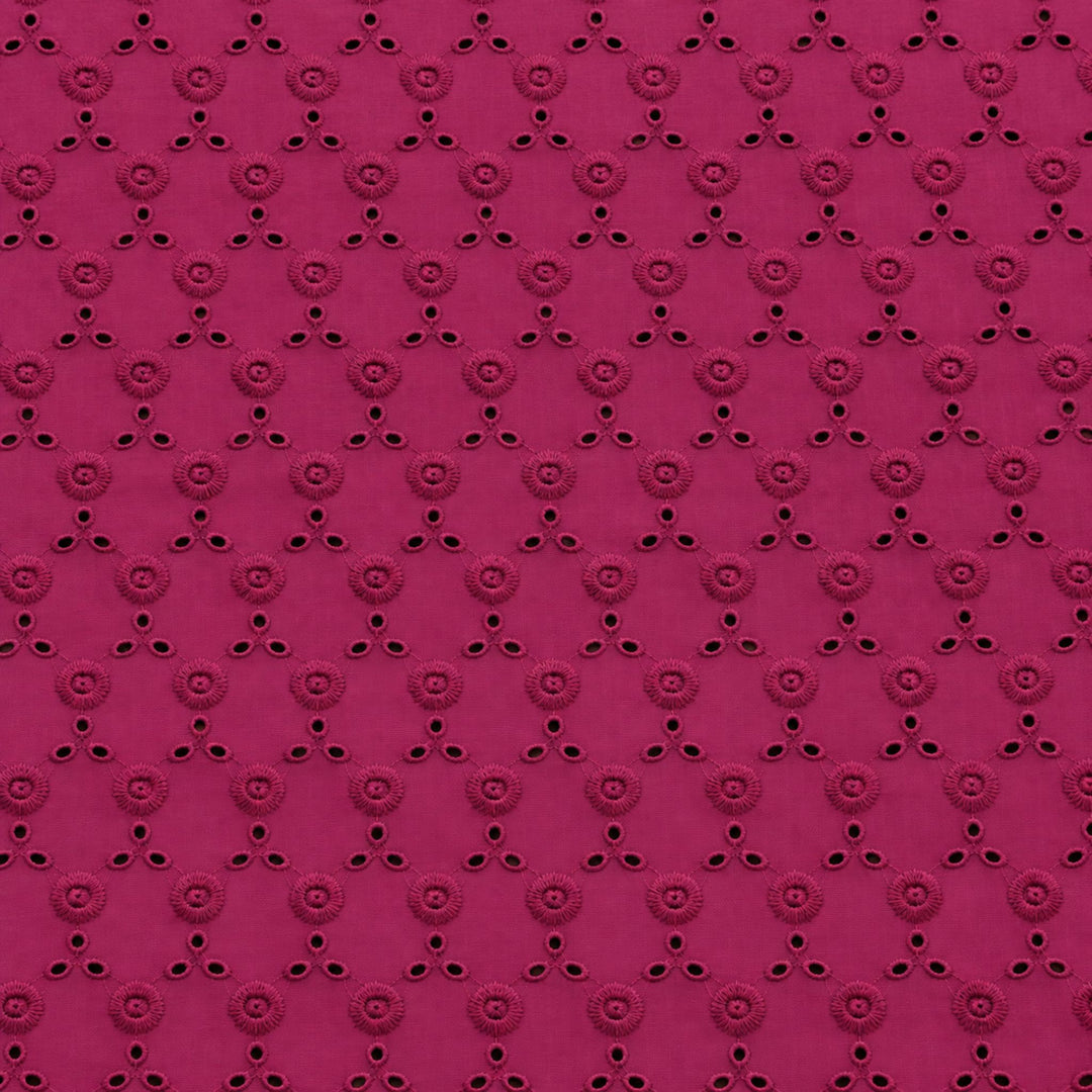 Wine Hakoba Fabric | Embroidered Cotton for Kurtis, Dresses & Blouses