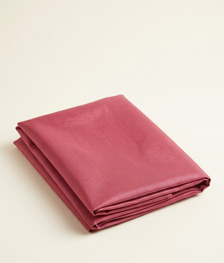 Dusty Rose Color Plain Mashru Silk Fabric