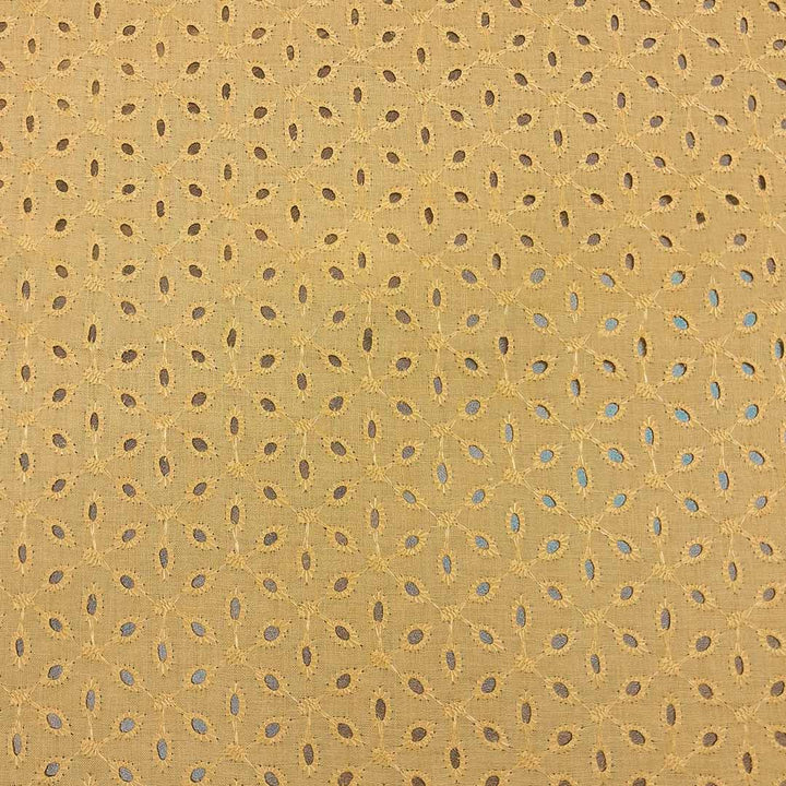 Beige Shade Premium Embroidered Cotton Hakoba Fabric