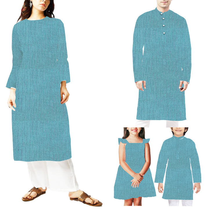 Sky Blue Mul-Mul Plain Cotton Fabric