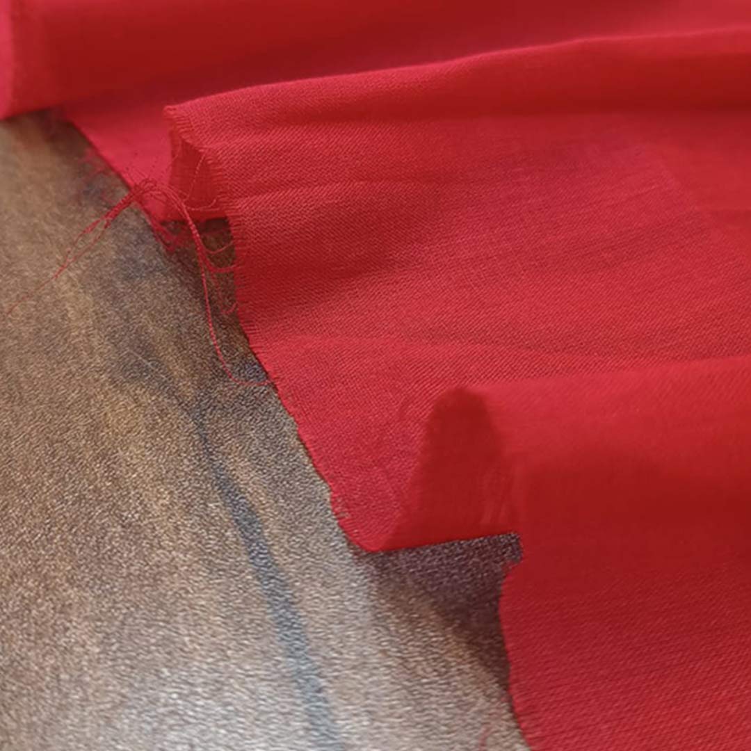 Dark Red Mul-Mul Plain Cotton Fabric