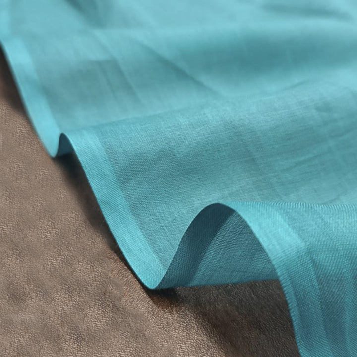 Sky Blue Mul-Mul Plain Cotton Fabric