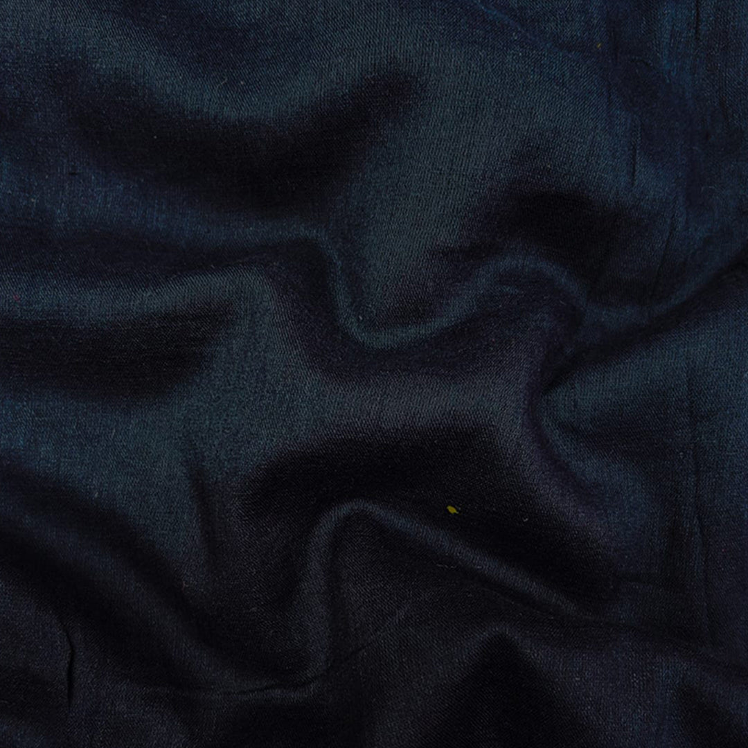 Soft and breathable navy blue Mul-Mul plain cotton fabric, ideal for creating comfortable and stylish garments.