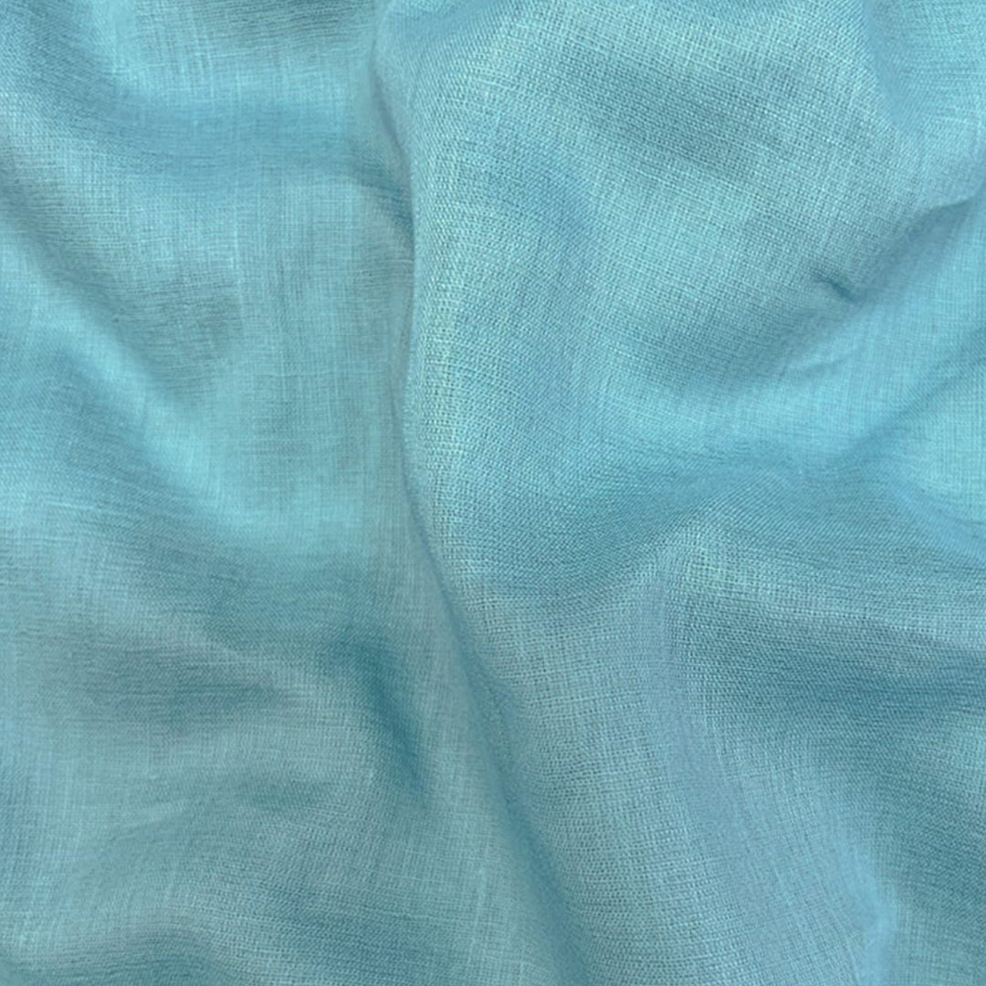 Sky Blue Mul-Mul Plain Cotton Fabric