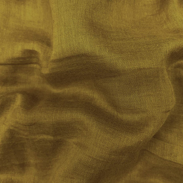 Soft Mustard Yellow Mulmul Plain Cotton Fabric from Fabrics@StudioLCX
