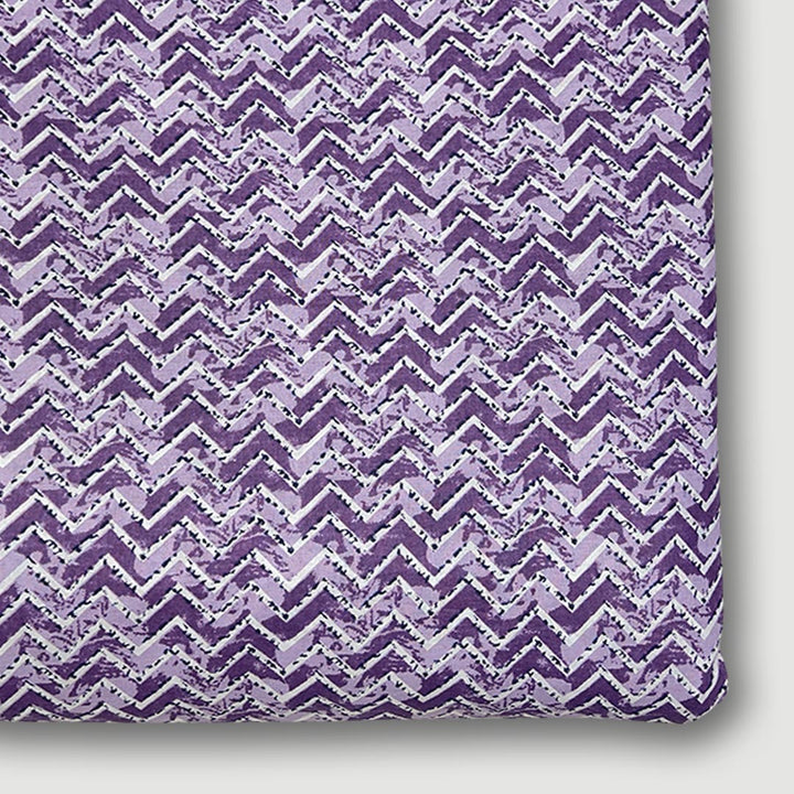 Purple Shades Chevron Printed Cotton Fabric