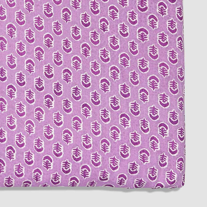Lavender Shades Floral Printed Cotton Fabric