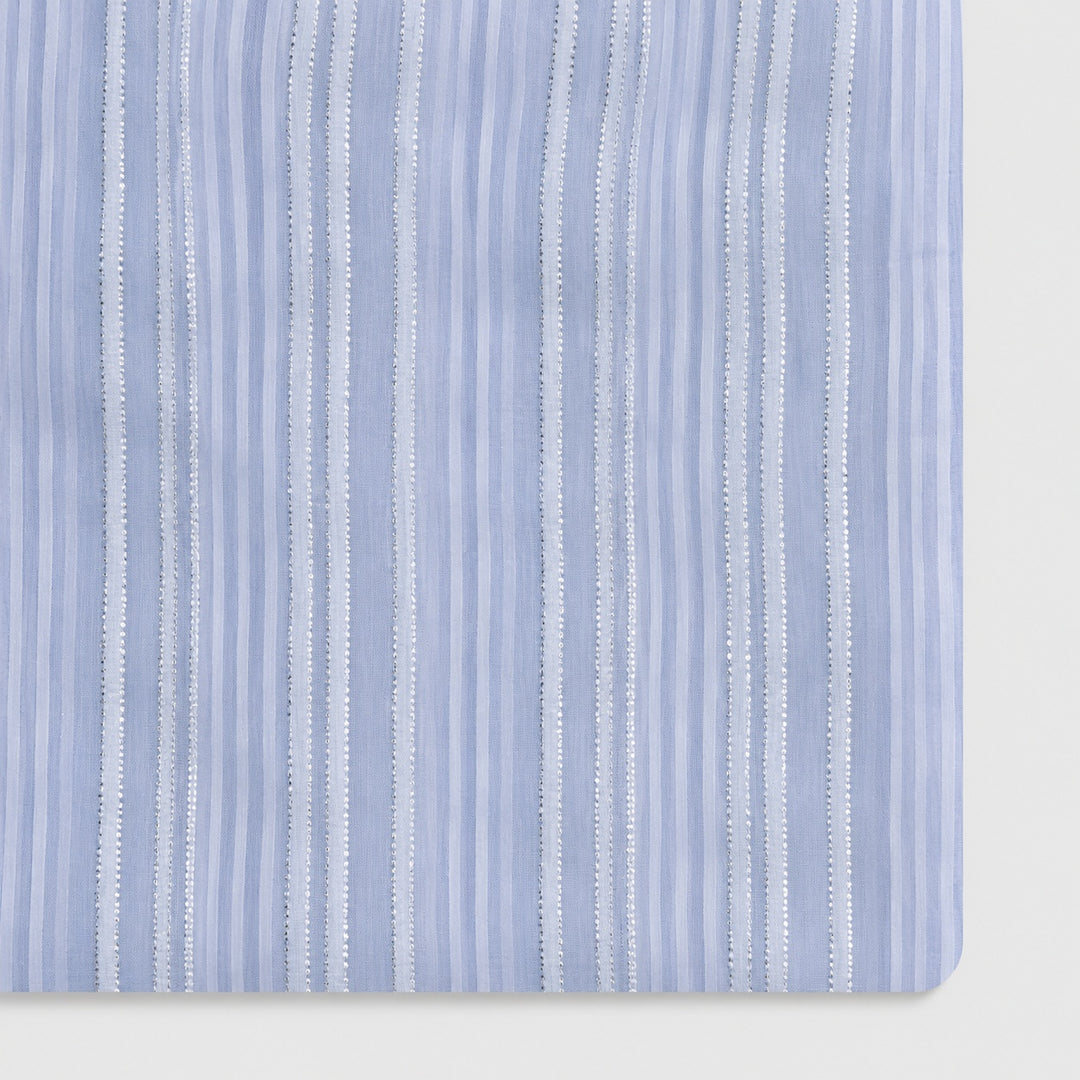 Grey Stripes Printed Georgette Fabric