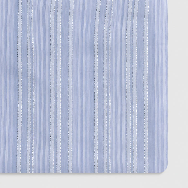 Grey Stripes Printed Georgette Fabric