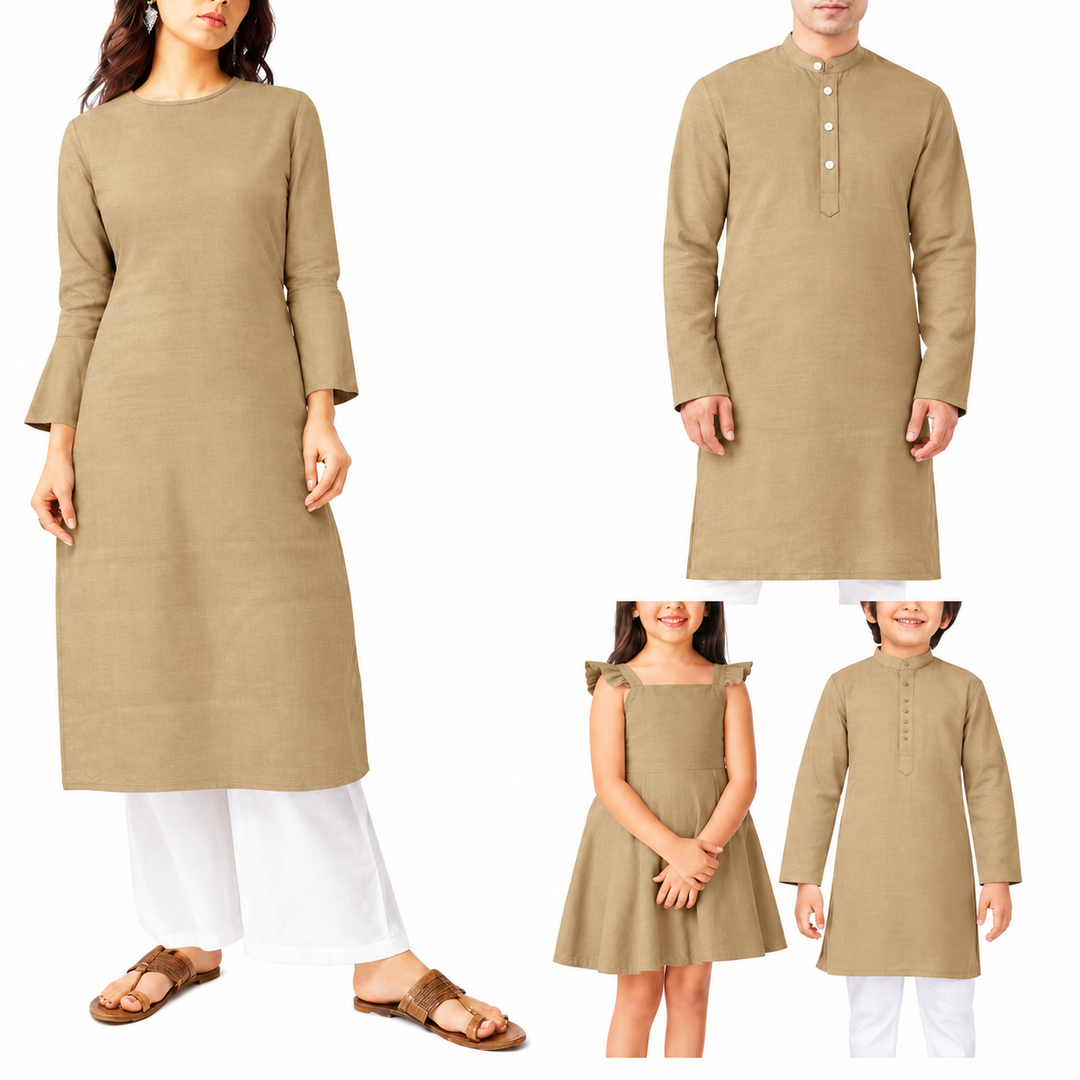 Golden Color Plain Mashru Silk Fabric