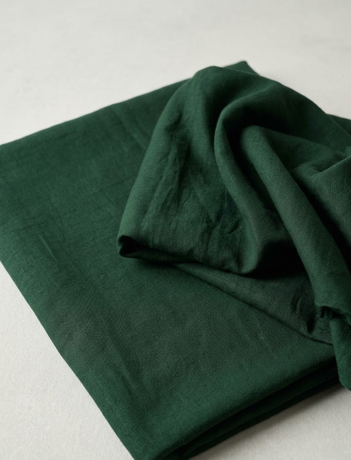 Bottle Green Mul-Mul Plain Cotton Fabric
