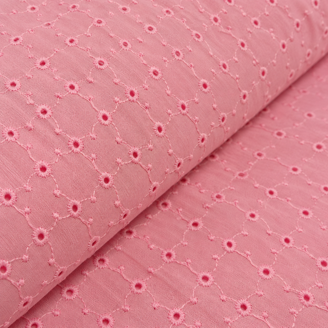 Light Pink Shade Embroidered Cotton Heavy Hakoba Fabric