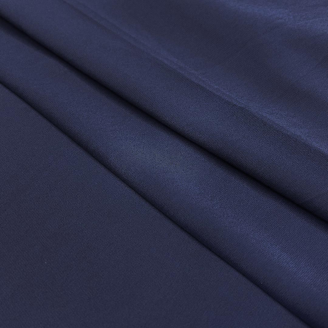 Dark Blue Plain Heavy Fox Georgette Fabric