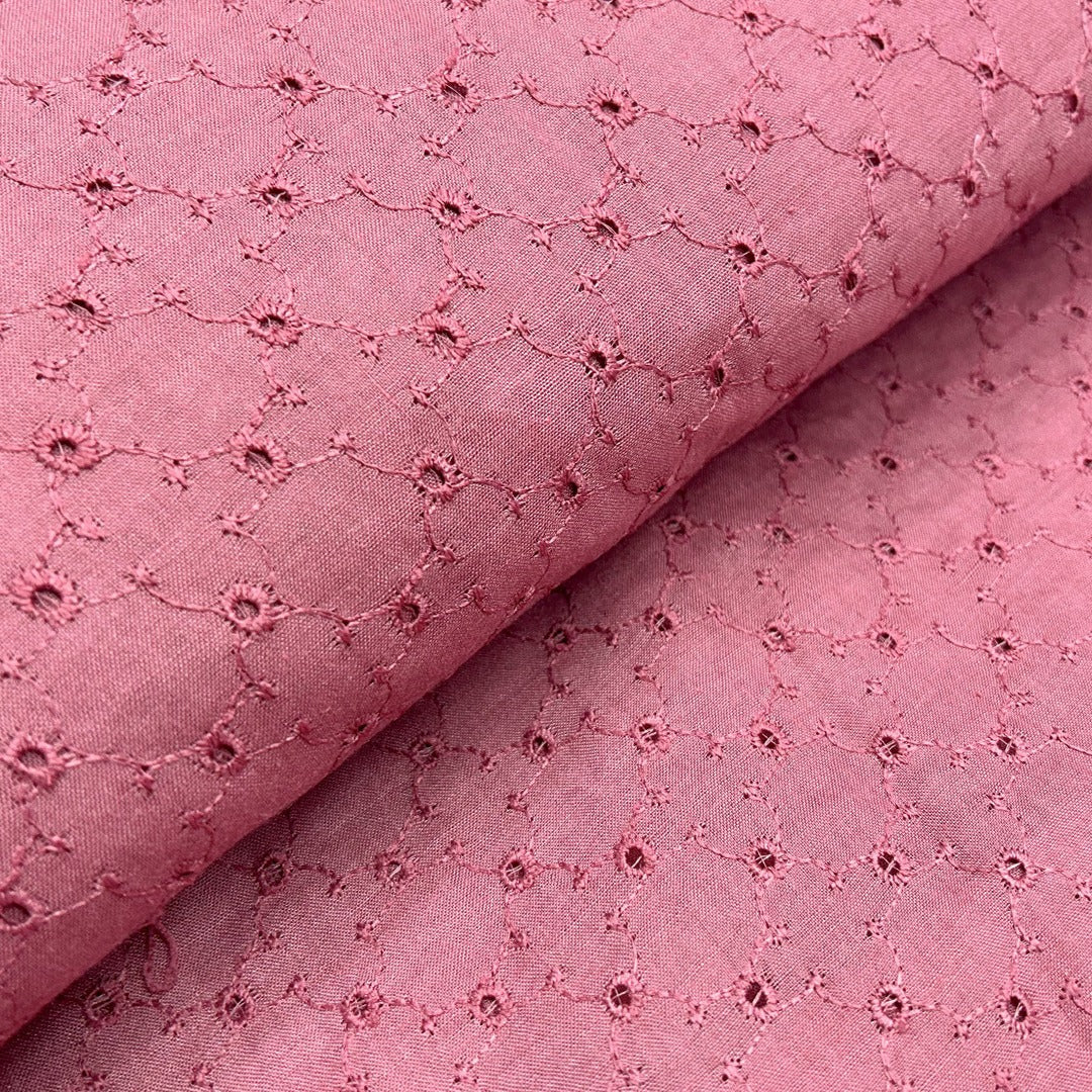 Blush Pink Shade Embroidered Cotton Heavy Hakoba Fabric