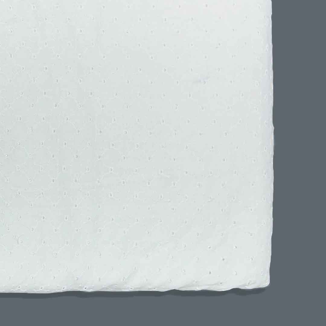 White Shade Embroidered Cotton Heavy Hakoba Fabric