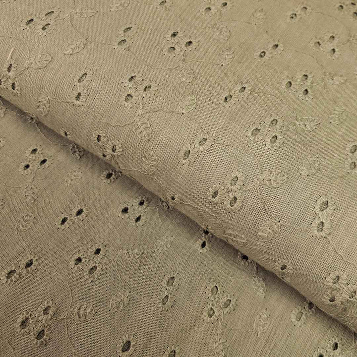 Green Shade Embroidered Cotton Heavy Hakoba Fabric