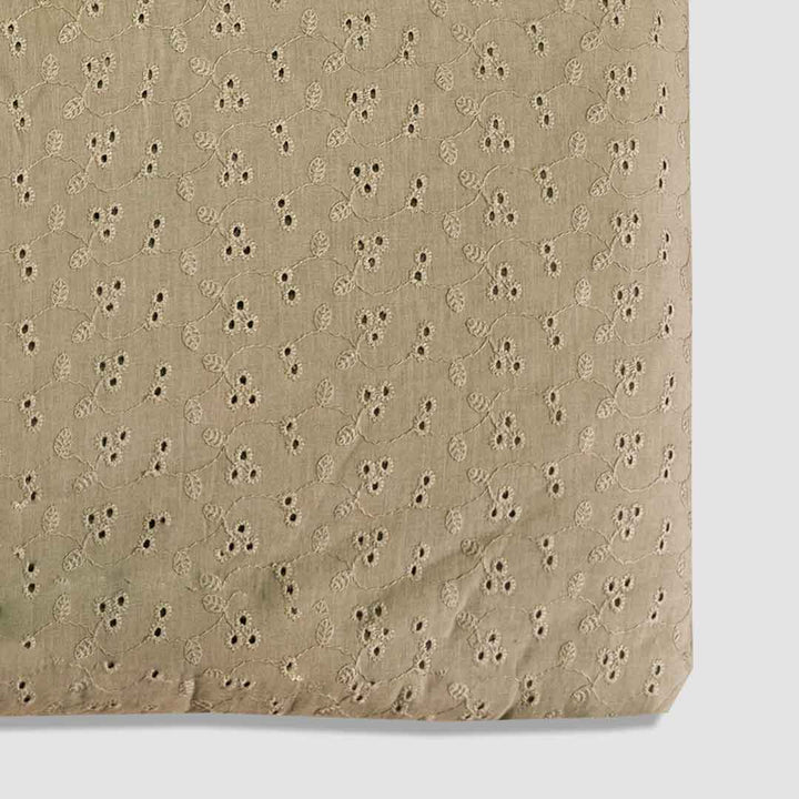 Green Shade Embroidered Cotton Heavy Hakoba Fabric