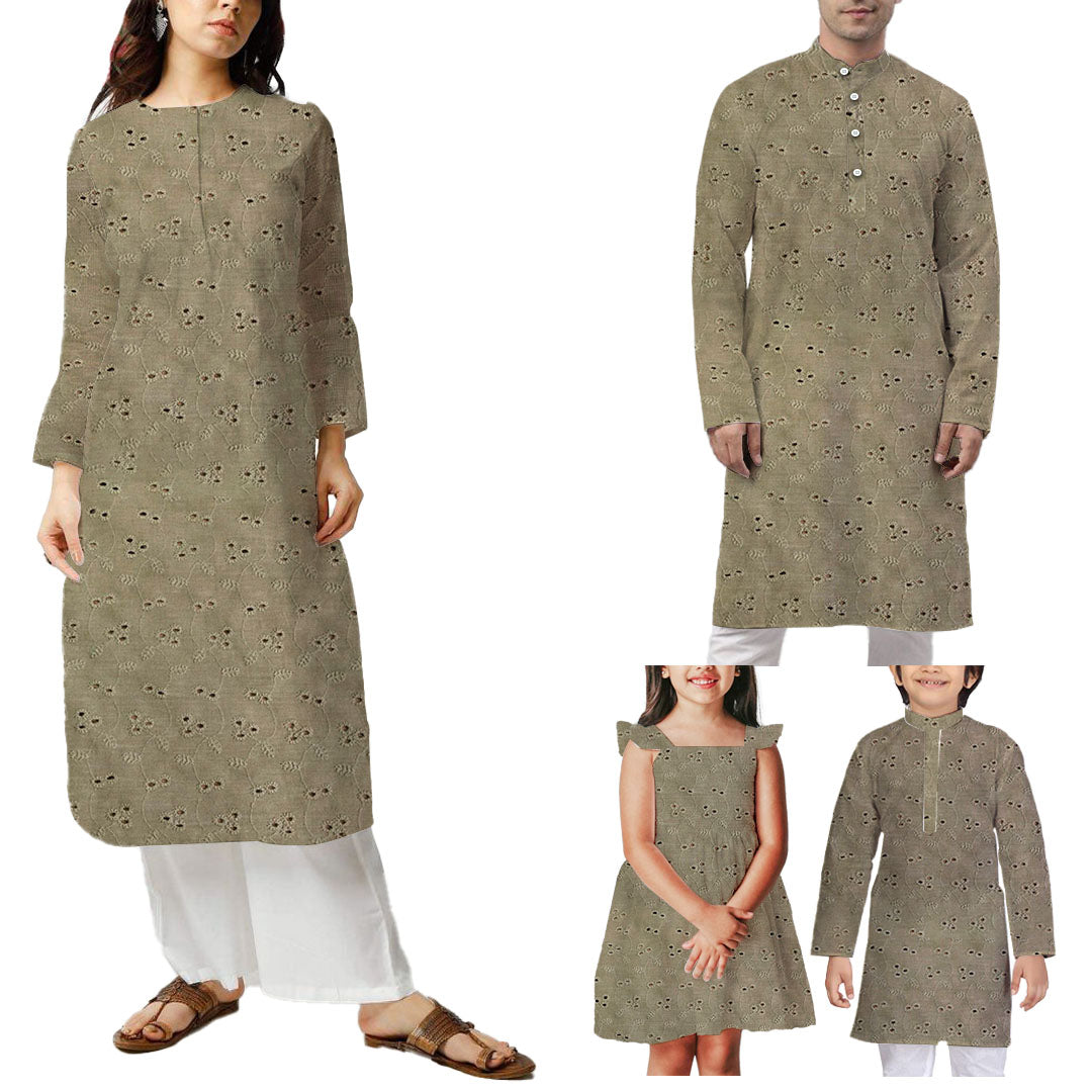 Green Shade Embroidered Cotton Heavy Hakoba Fabric