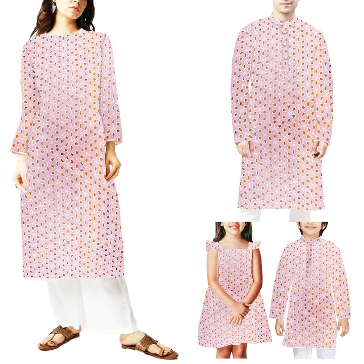 Baby Pink Embroidered Cotton Hakoba Fabric