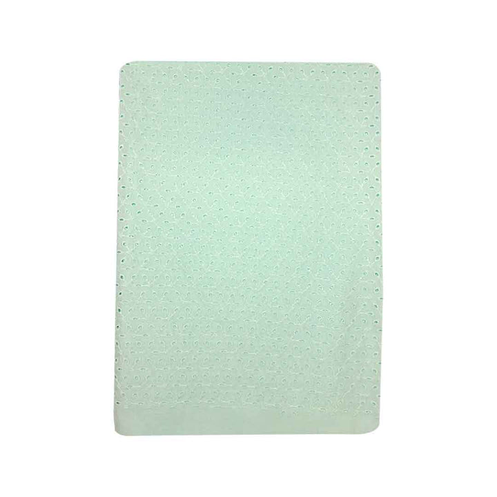 Sea Green Embroidered Cotton Hakoba Fabric