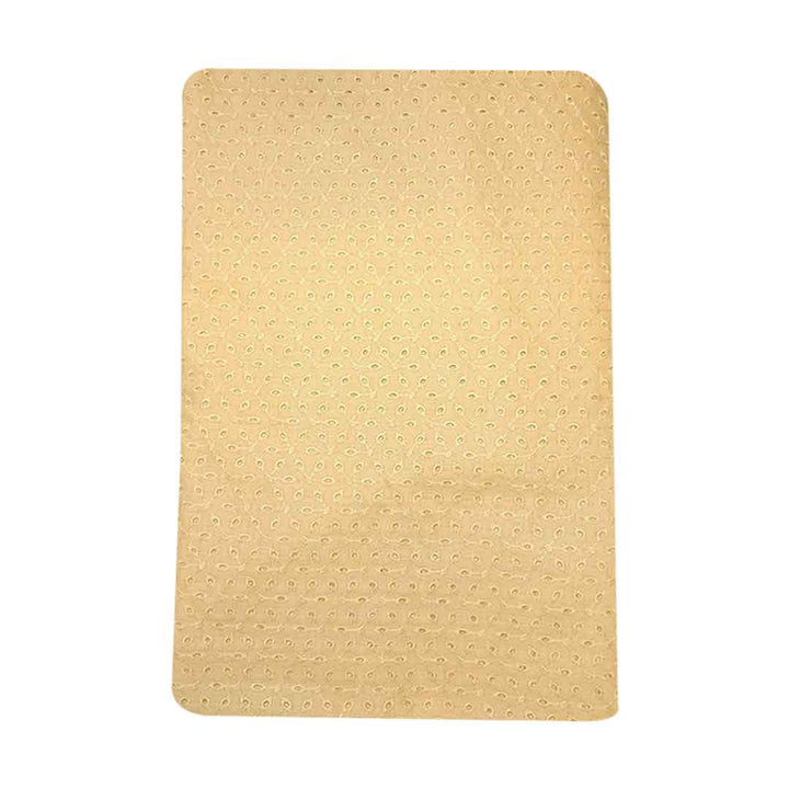 Beige Embroidered Cotton Hakoba Fabric