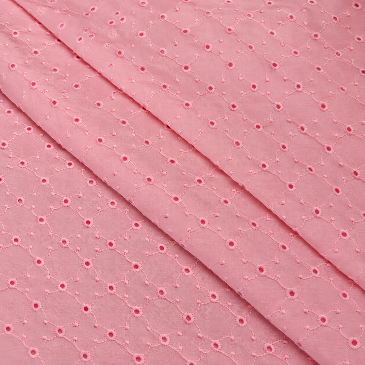 Light Pink Shade Embroidered Cotton Heavy Hakoba Fabric
