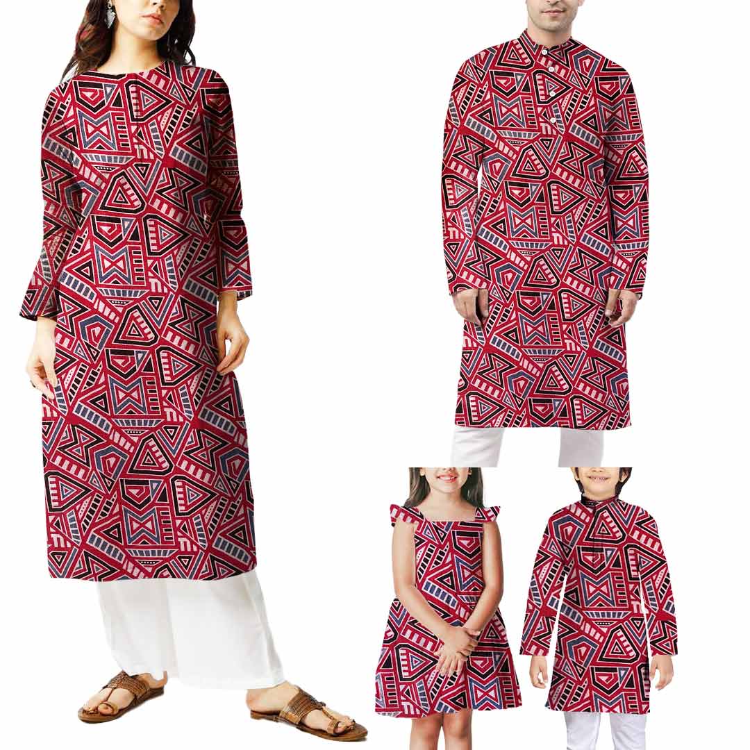 Maroon Geometric Patola Printed Ajrakh Mashru Silk Fabric