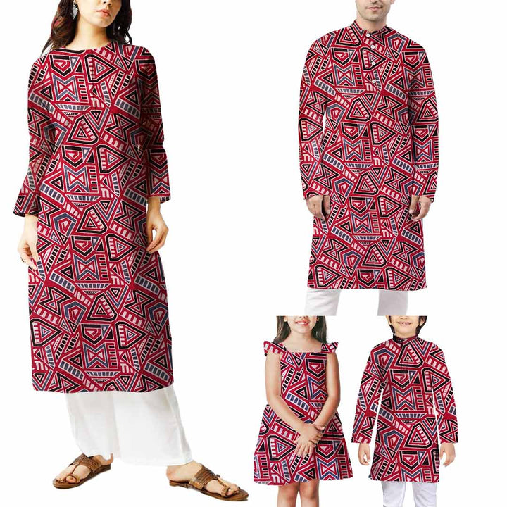 Maroon Geometric Patola Printed Ajrakh Mashru Silk Fabric