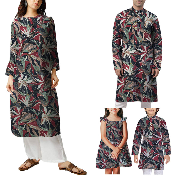 Red With Multi Shades Florals Printed Chanderi Foil Print Fabric