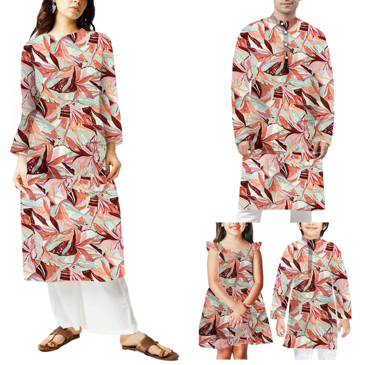 Dusty Pink With Multi Shades Florals Printed Chanderi Foil Print Fabric