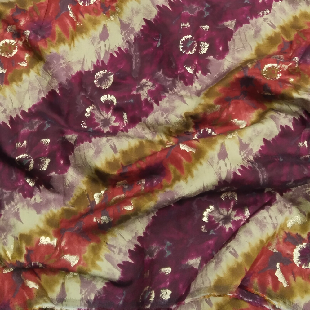 Trendsetting maroon stripes on muslin fabric, combining fashion-forward design with the softness and versatility of muslin for stylish garments.