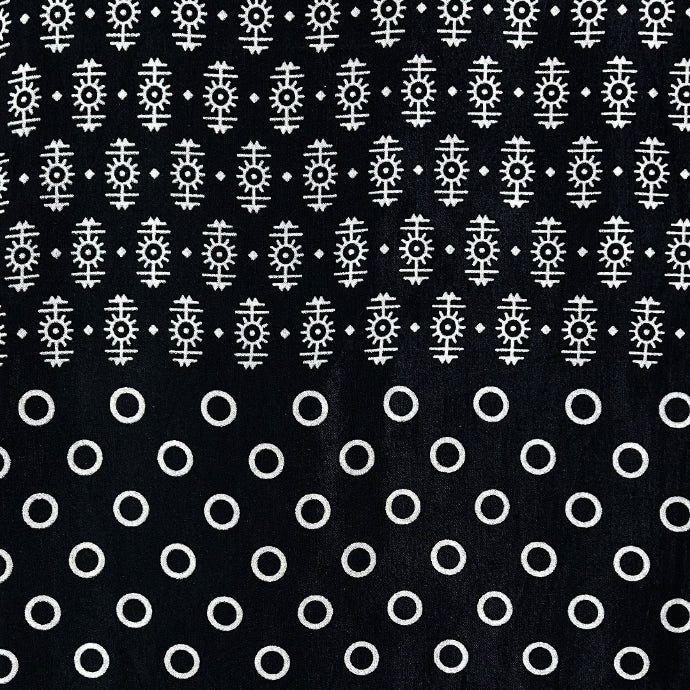 Black Patola Printed Mashru Silk Fabric