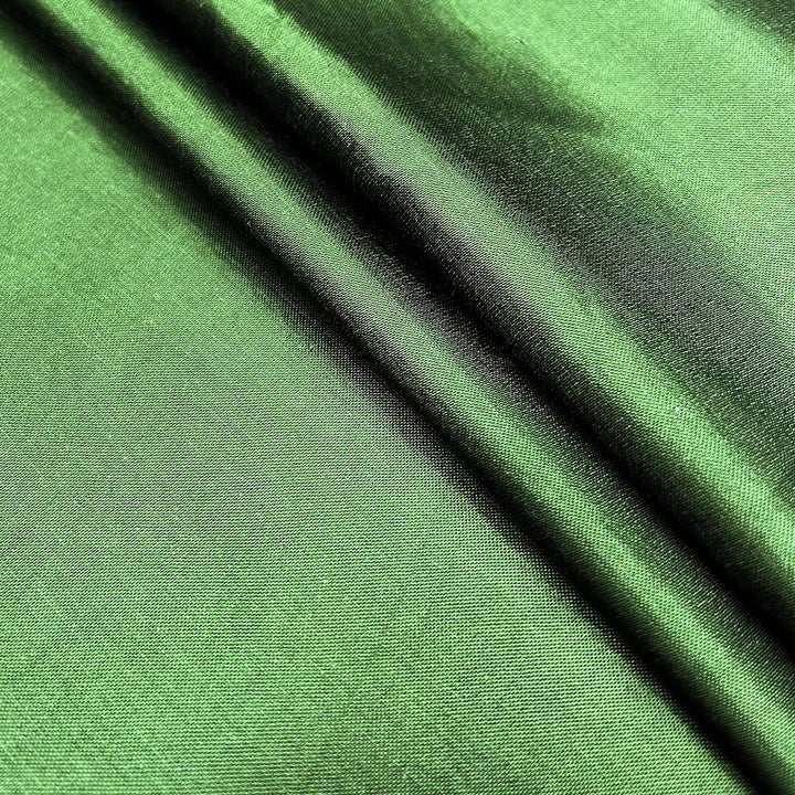 Green Color Plain Mashru Silk Fabric
