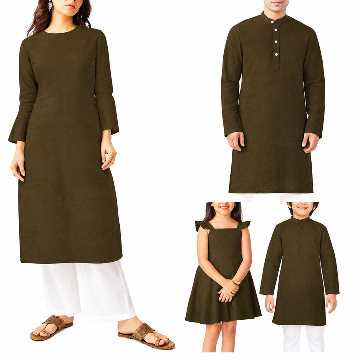 Mehandi Color Plain Mashru Silk Fabric