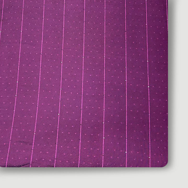 Wine Shades Stripes With Butti Rangila Sequence Fabric