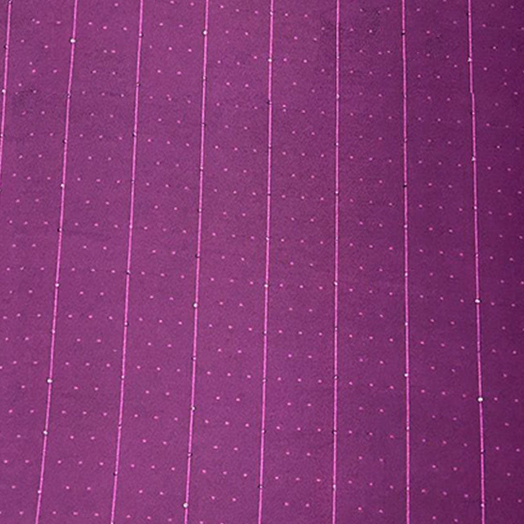 Wine Shades Stripes With Butti Rangila Sequence Fabric