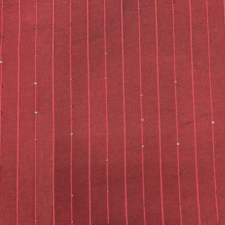 Red Shade Stripes Rangila Sequence Fabric