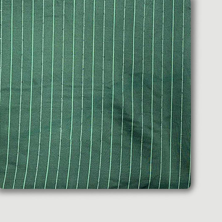 Pista Green Shades Stripes Rangila Sequence Fabric