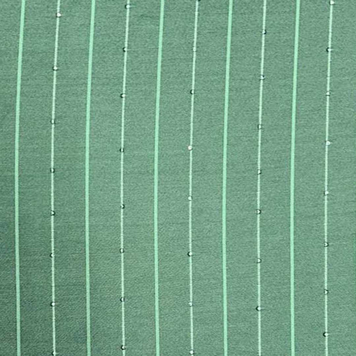 Pista Green Shades Stripes Rangila Sequence Fabric